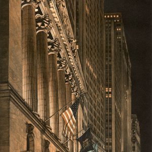 brightly lit buildings at night